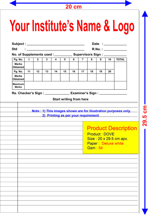 DOVE[A4]-Answer Sheets[20X29.5 CM]