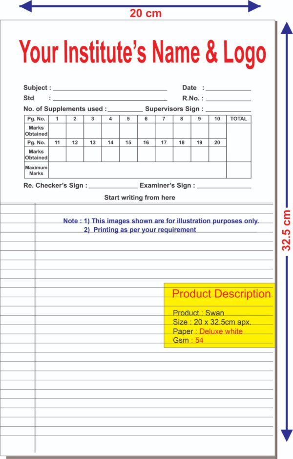 SWAN[20X32.5 CM]ANSWER SHEET