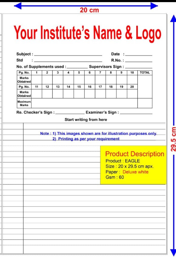 EAGLE-Answer Sheet (28X22CM)