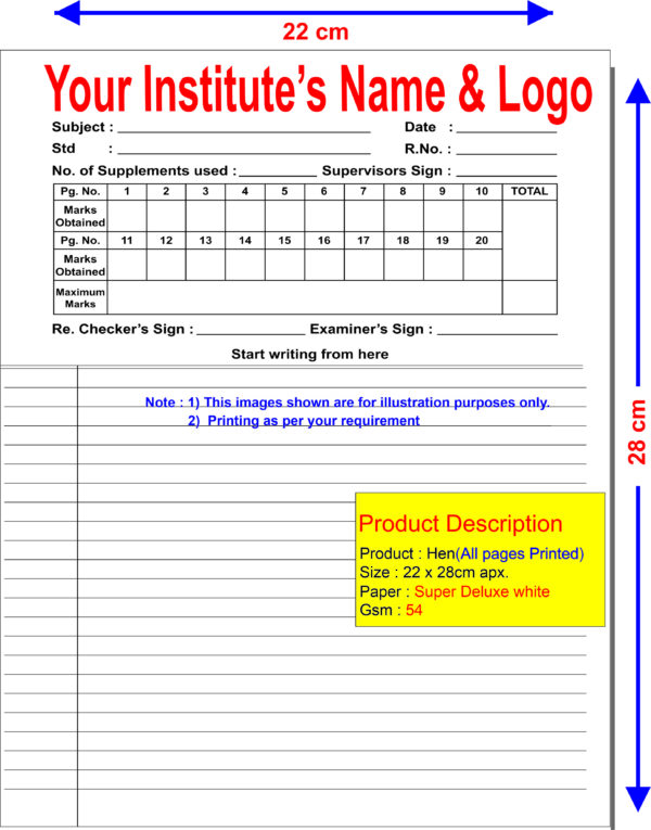 HEN-Answer Sheet(28X22CM)